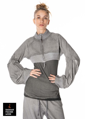Short jacket by RUNDHOLZ DIP in charcoal 70% cloud & charcoal 10% cloud