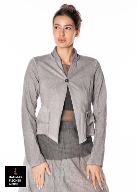 Soft cotton jacket by RUNDHOLZ DIP in charcoal 70% cloud