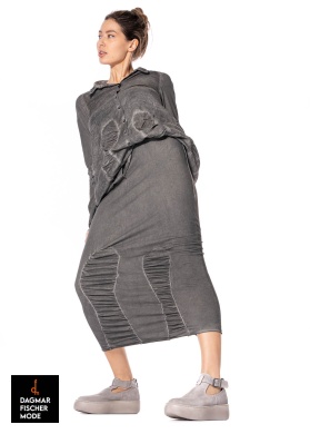 Narrow cotton skirt by RUNDHOLZ DIP in charcoal cloud