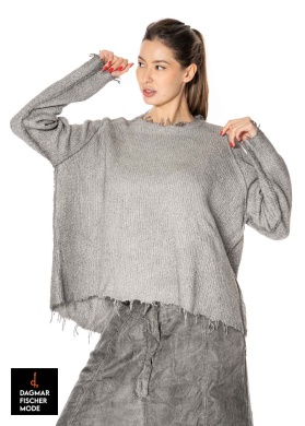 Casual knitted pullover by RUNDHOLZ DIP in charcoal 70% cloud & charcoal 10% cloud
