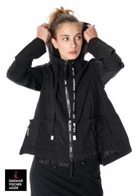 Lightweight cotton jacket by RUNDHOLZ BLACK LABEL in black & grey