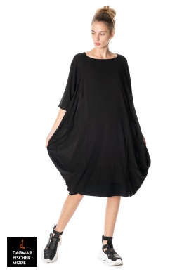 Viscose oversize dress by RUNDHOLZ BLACK LABEL in black