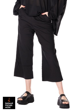 Straight 7/8 trousers by RUNDHOLZ BLACK LABEL in black, grey & azur