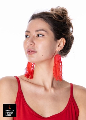 Jellyfish earrings by JIANHUI in red