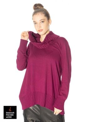 Casual one size pullover by PHILOMENA CHRIST in black & plum