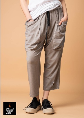 Jersey trousers RELAX PANT by PLÜ in cement