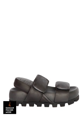 Sandale mit Klettverschluss von LOFINA in Gasoline nero / corallo