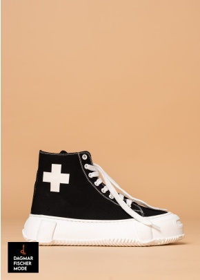 High sneakers by PLÜ in black