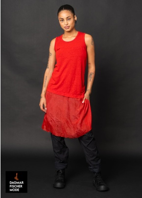 Langes Top mit Seideneinsatz von RUNDHOLZ in rose