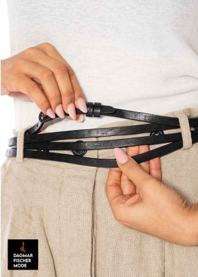 3fach Ledergürtel von RUNDHOLZ in black