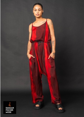 Ärmelloser Viskoseoverall von RUNDHOLZ DIP in red print