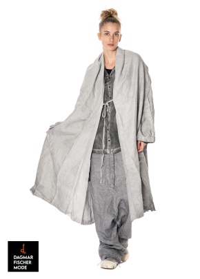 Langer oversize Mantel von RUNDHOLZ DIP in charcoal 70% cloud & charcoal 10% cloud