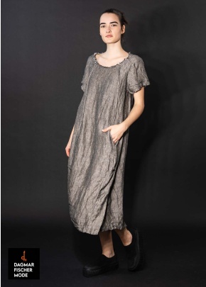 Legeres Leinen-Midikleid von RUNDHOLZ in black-dust