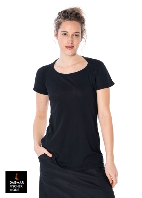 Tailored basic T-shirt by RUNDHOLZ in black & starwhite