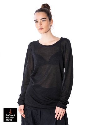 Langgeschnittenes T-Shirt von RUNDHOLZ in black sparkle