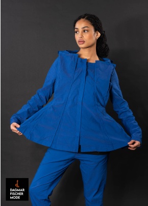 Elastische taillierte Jacke RUNDHOLZ DIP in black & royal