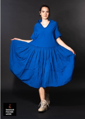 Legeres Baumwollkleid von RUNDHOLZ DIP in black & royal 