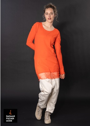 Schmales Langarmshirt von RUNDHOLZ DIP in mandarine