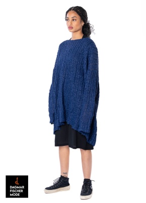 Lange Oversize Stricktunika von RUNDHOLZ DIP in ocean