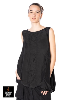 Semi-transparentes Top von RUNDHOLZ DIP in black & royal