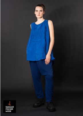 Semi-transparentes Top von RUNDHOLZ DIP in royal