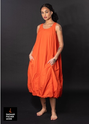 Casual dress with drawstring by RUNDHOLZ DIP in mandarine