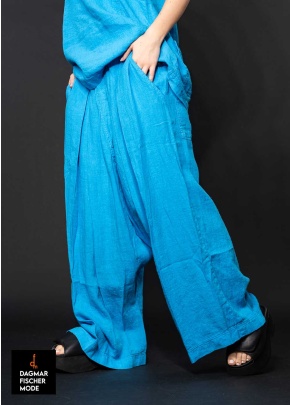 Legere Tiefschritthose von RUNDHOLZ BLACK LABEL in grey, navy & malibu