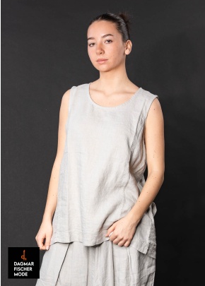 Linen top by RUNDHOLZ BLACK LABEL in grey, navy & malibu