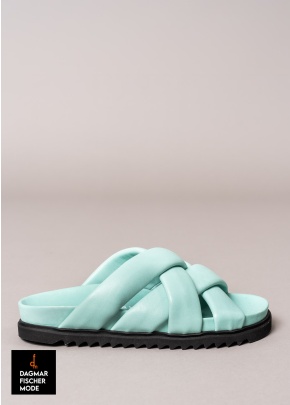 Ledersandalen von RUNDHOLZ BLACK LABEL in aqua