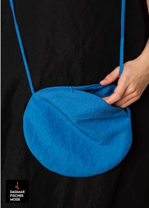 Small shoulder bag by RUNDHOLZ in black, elctric & ketchup