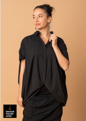 Oversize Bluse von RUNDHOLZ in black, marshmallow & paper