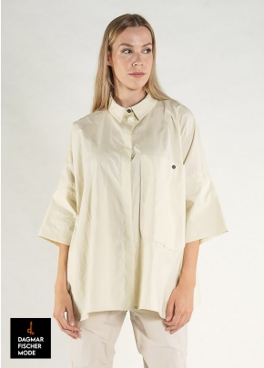 Gerade Oversize Bluse von RUNDHOLZ in black, marshmallow & paper