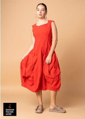 Hochelastisches Kleid von RUNDHOLZ in black, electric & ketchup