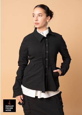 Highly elastic jacket by RUNDHOLZ in black