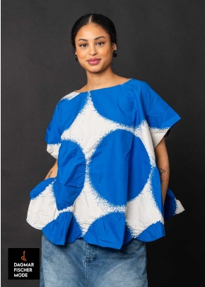 Shirt mit Punkten von RUNDHOLZ in black print & electric print