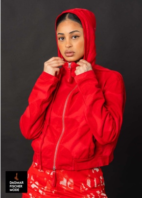 Veste sweat-shirt de RUNDHOLZ en electric print & ketchup print