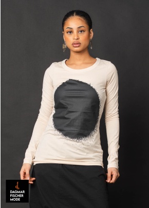 Tailliertes Shirt von RUNDHOLZ in black print & marshmallow print