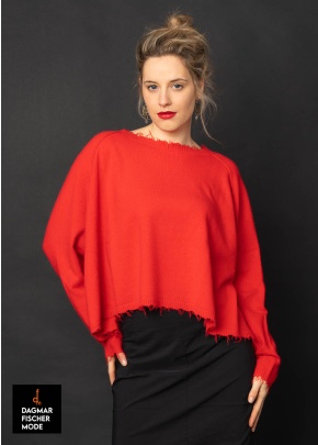 Kuscheliger Onesize Pulli von RUNDHOLZ in black, electric & ketchup