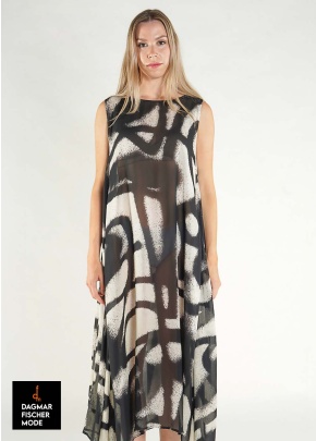 Viscose dress by RUNDHOLZ in black print