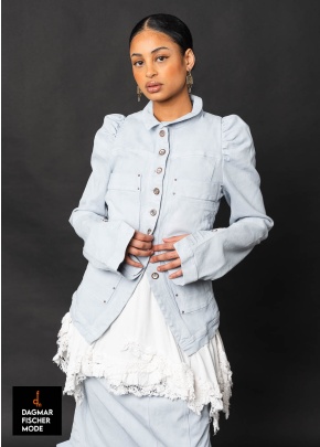 Fitted denim jacket by RUNDHOLZ DIP in sky fog