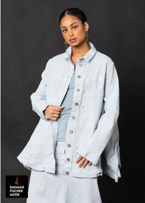 Oversize short coat by RUNDHOLZ DIP in sky fog