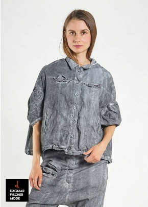 Oversize Jacke/Bluse von RUNDHOLZ DIP in seafoam fog & black fog