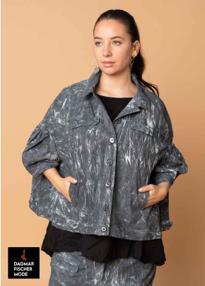 Oversize Jacke/Bluse von RUNDHOLZ DIP in seafoam fog & black fog
