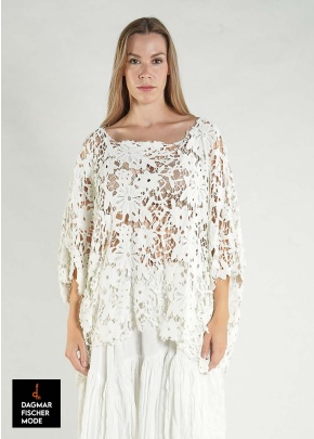 Onesize Shirt aus Spitze im Destroyed-Look von RUNDHOLZ DIP in black gloss