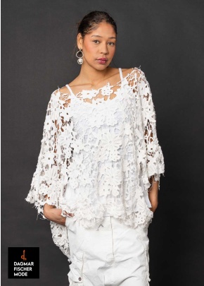 Onesize Shirt aus Spitze im Destroyed-Look von RUNDHOLZ DIP in sky fog & seafoam fog