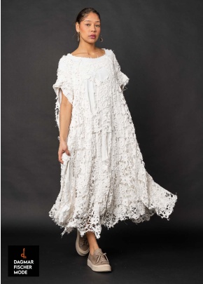 Oversize Kleid aus Spitze im Destroyed-Look von RUNDHOLZ DIP in sky fog & seafoam fog