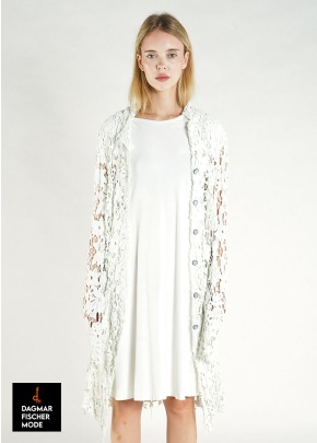 Extravagant summer coat by RUNDHOLZ DIP in black gloss