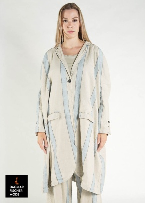 Oversize Mantel RUNDHOLZ DIP in sky stripe