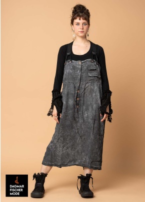 Bib skirt by RUNDHOLZ DIP in black fog