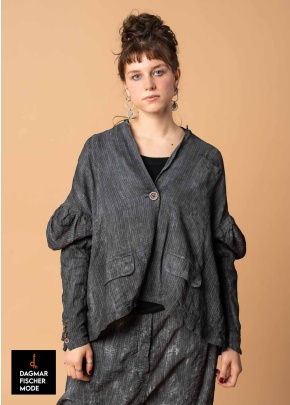 Wide oversize jacket by RUNDHOLZ DIP in black fog